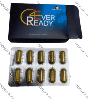 4Ever Ready male enhancement capsules and product box on white background