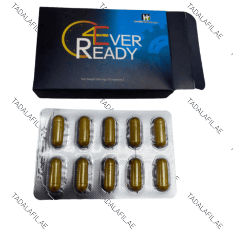 4Ever Ready male enhancement capsules and product box on white background