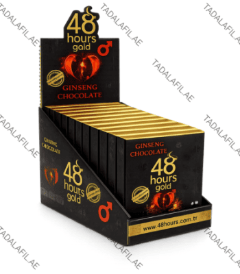 48 Hours Gold Ginseng Chocolate display packaging on white background