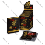 48 Hours Gold Ginseng Chocolate packs and chocolate pieces on white background