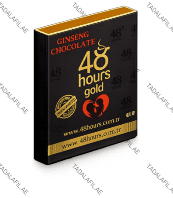 48 Hours Gold Ginseng Chocolate packaging box on white background