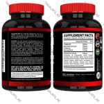 Alpha MAXX Male Enhancement Capsules supplement facts and bottle labels on white background