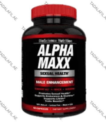 Alpha MAXX Male Enhancement Capsules bottle on white background