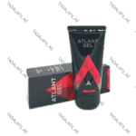 Atlant Gel for Men tube and product box on white background