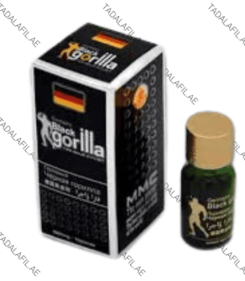 Black Gorilla Male Sex Stimulant Pills bottle and packaging on white background