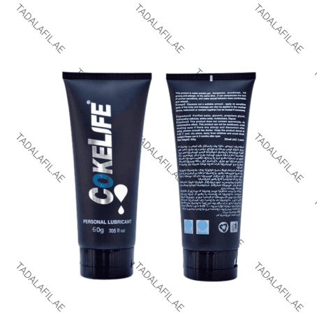 CokeLife Personal Lubricant front and back tube view on white background