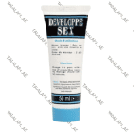 Developpe Sex cream tube on white background