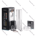 Electric Men Penis Pump accessories and packaging on white background