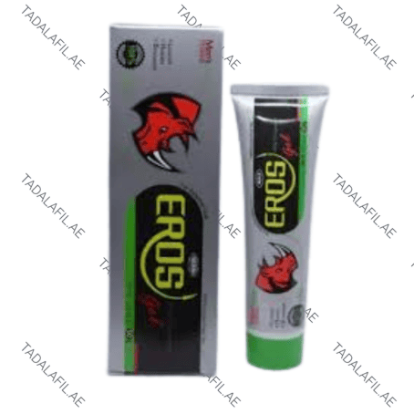 Eros Delay Gel for Men tube and packaging box on white background