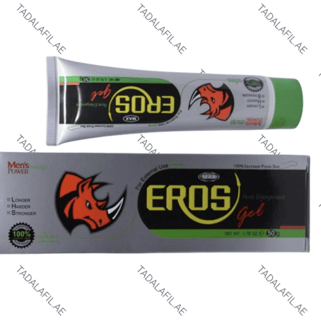 Eros Gel for Men tube and packaging box on white background