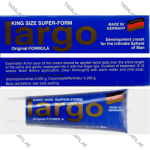Largo Cream tube and packaging details on white background