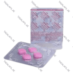 Lovegra Tablets for Women tablets and blister packaging on white background