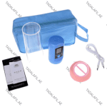 Electric LCD Penis Pump accessories kit on white background