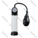 Electric Men Penis Gauge Pump device with pressure gauge on white background