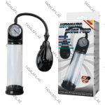Electric Men Penis Gauge Pump device and packaging box on white background