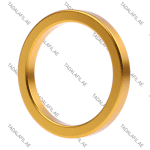 Metal Cock Ring gold ring accessory on white background
