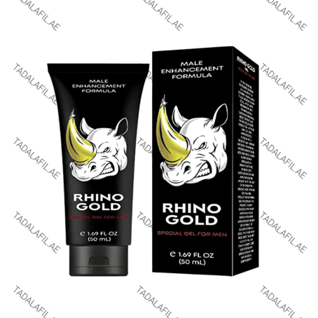 Rhino Gold Enlargement Cream tube and box on white background