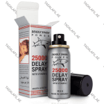 Shark Delay Spray 25000 bottle and open packaging box on white background