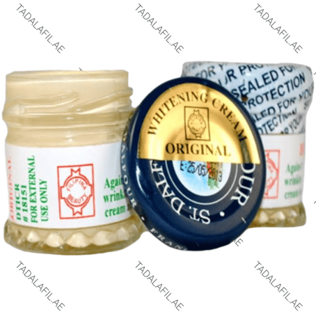 Dalfour Beauty Whitening Cream jars on white background
