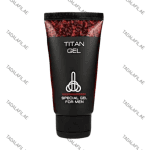 Titan Gel special gel tube for men on white background