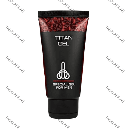 Titan Gel special gel tube for men on white background