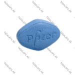Viagra 100mg blue sildenafil tablet on white background