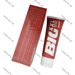 Big XXL special gel cream tube with product box on white background