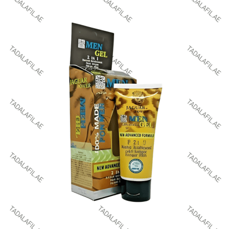 Jaguar Power Men Gel tube and box on white background
